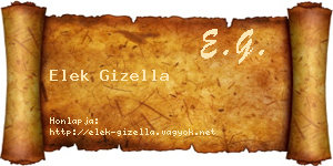 Elek Gizella névjegykártya
